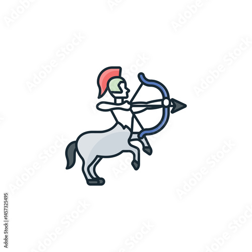 Centaur icon design with white background stock illustration
