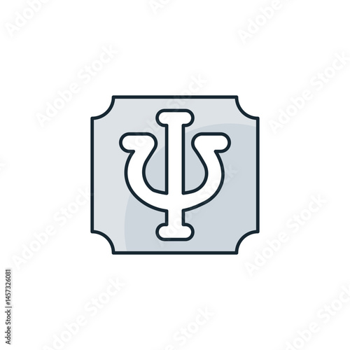 Psi icon design with white background stock illustration