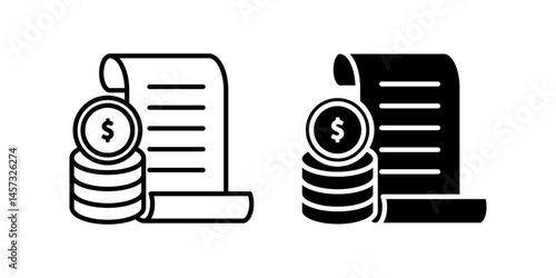 Tax icon set. for mobile concept and web design on white background