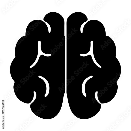 Simplified human brain illustration representing intelligence, consciousness, and cognitive function