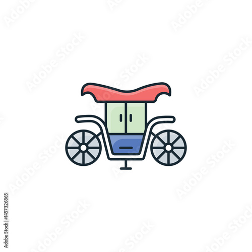 Carriage icon design with white background stock illustration