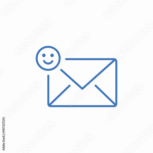 email happy face icon sign vector