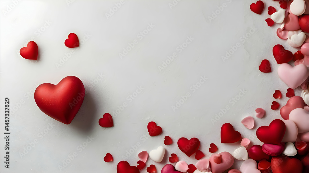 Romantic Valentine's Day Background - Red Heart on White - Love Theme Romantic Valentine's Day Background - Red Heart on White - Love Theme