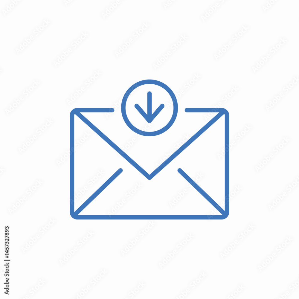 email receive arrow icon sign vector email receive arrow icon sign vector