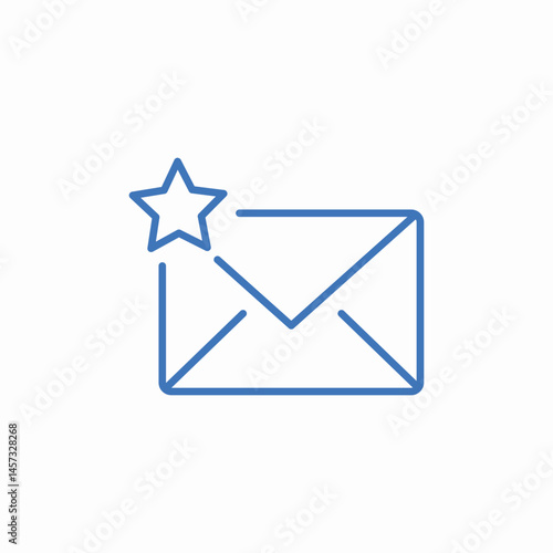 email star important icon sign vector