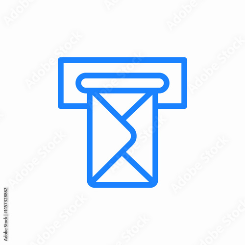 envelope letter slot icon sign vector