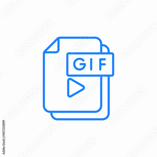 gif animation file icon sign vector