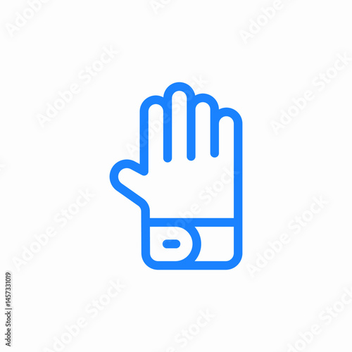 gloved hand forensics icon sign vector