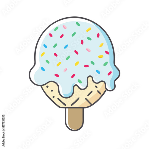 Ice cream dessert sweet food summer treat delicious frozen snack popsicle sprinkles yummy creamy