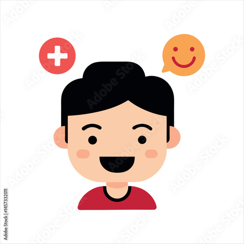 Think brain reaction emotes custom emotes icon elements set of funny cartoon manager