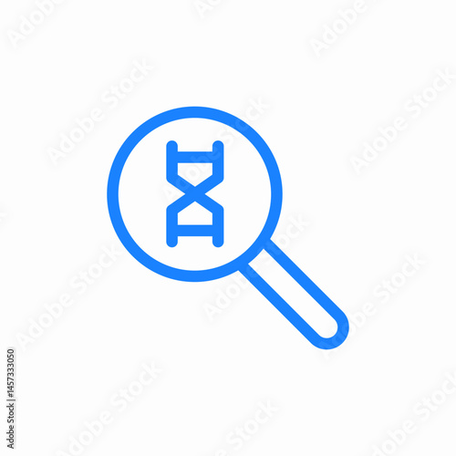 magnifier dna evidence icon sign vector