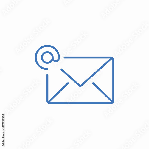 mail at icon sign vector