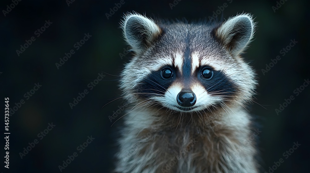 Curious raccoon rummaging through a dumpster at night surrounded by glowing eyes Curious raccoon rummaging through a dumpster at night surrounded by glowing eyes