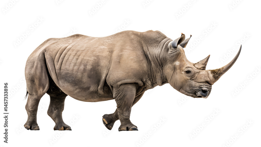 Fototapeta premium rhino isolated on transparent background 