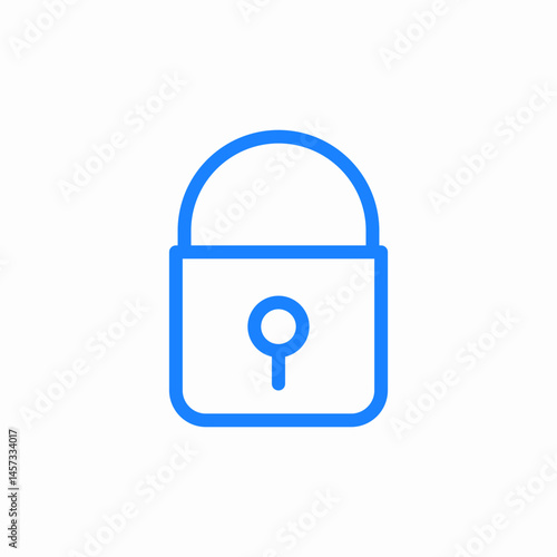 padlock keyhole secure icon sign vector