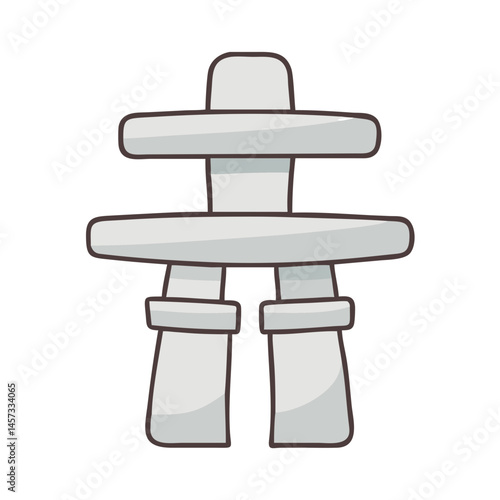 Inukshuk stone man landmark canada arctic culture inuit sculpture travel symbol monument signpost