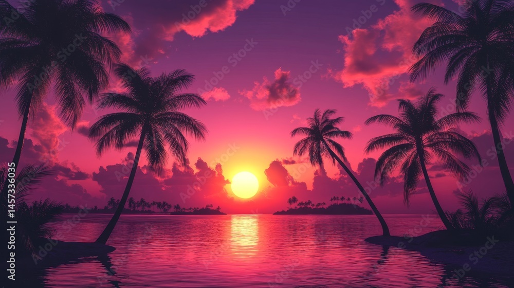 Tropical Sunset Paradise Island Tropical Sunset Paradise Island