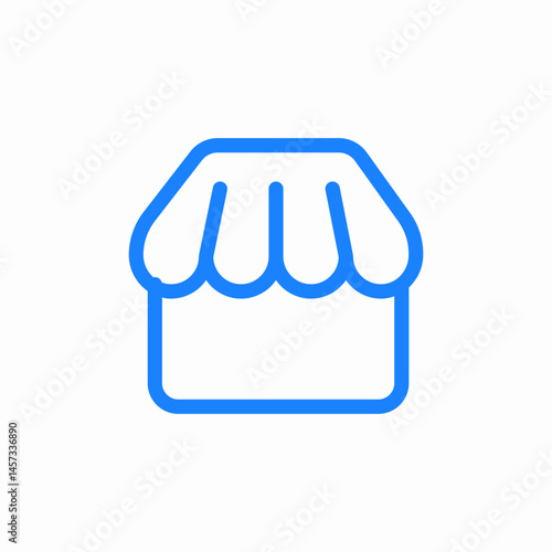 storefront shop business icon sign vector