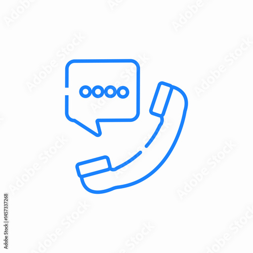 telephone speech bubbles icon sign vector