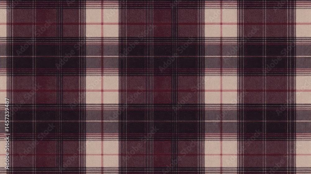 Seamless maroon and beige plaid pattern Seamless maroon and beige plaid pattern