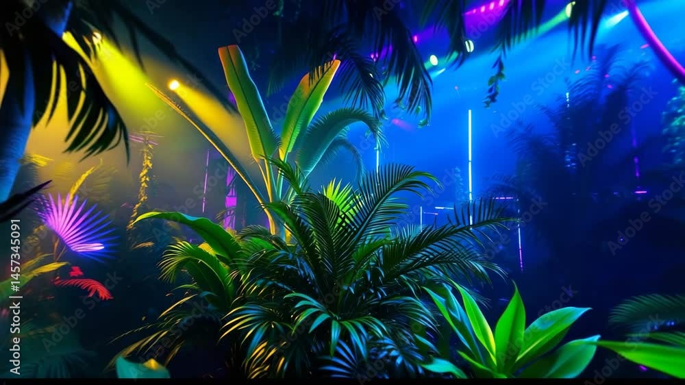 Get lost in a UVlit jungle paradise with t b and exotic visuals guaranteed to take your rave experience to the next level 4K Get lost in a UVlit jungle paradise with t b and exotic visuals guaranteed to take your rave experience to the next level 4K