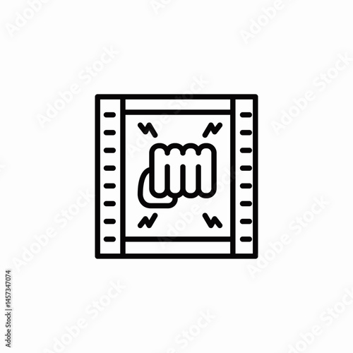action movie scene icon sign vector