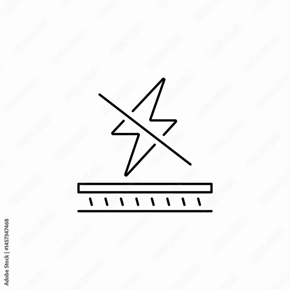 anti static surface icon sign vector anti static surface icon sign vector