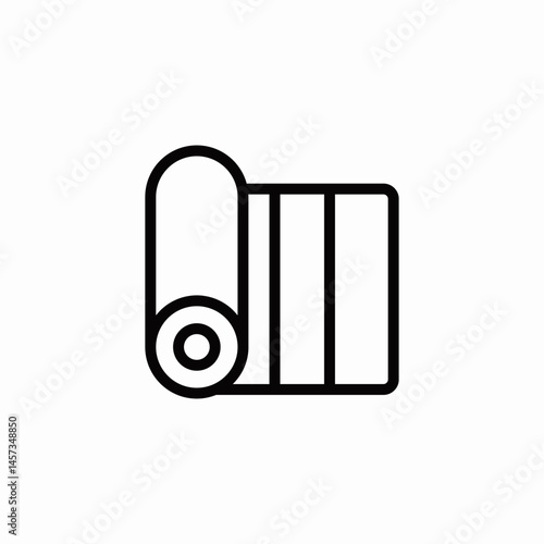 beach mat roll icon sign vector