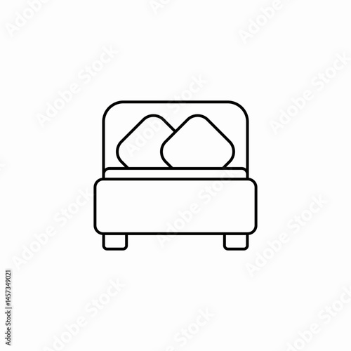 bed comfy icon sign vector