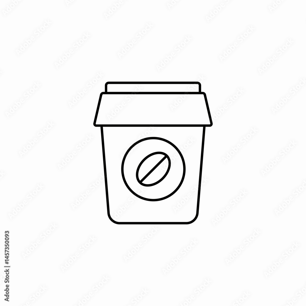 carton cup coffee icon sign vector carton cup coffee icon sign vector
