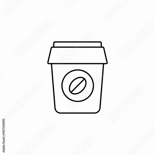 carton cup coffee icon sign vector