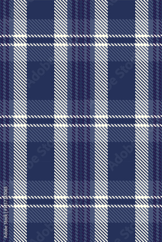 Classic navy blue and white plaid pattern.  Perfect for textile design, apparel, home decor, or website backgrounds.  This timeless pattern evokes feelings of comfort, tradition, and style.