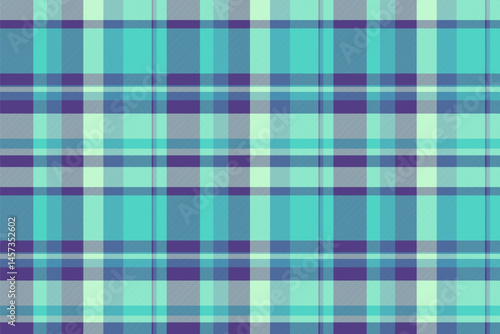 Geometric plaid pattern in cool tones. Texture for backgrounds, textiles, or designs needing a balanced, structured feel. Versatile for web, print, and surface patterns.