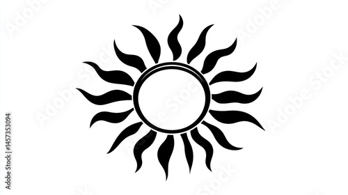 Simple sun symbol design