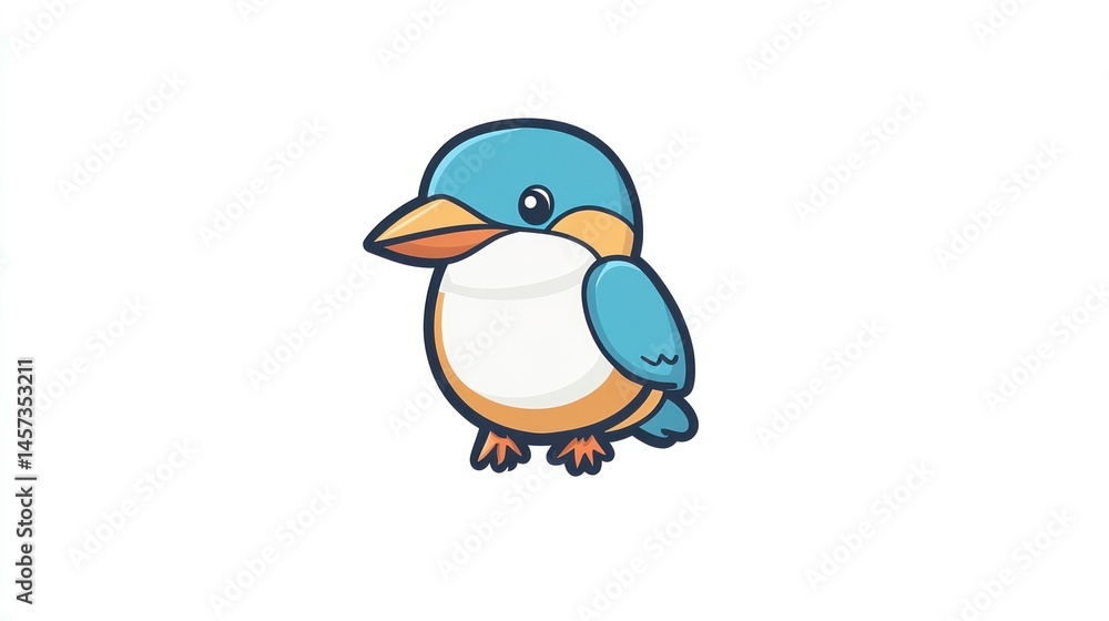 Obraz premium Cute cartoon bird