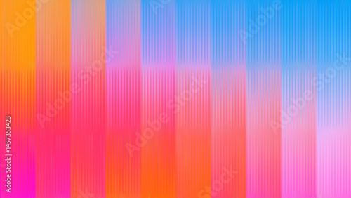 Colorful frosted ribbed glass texture background