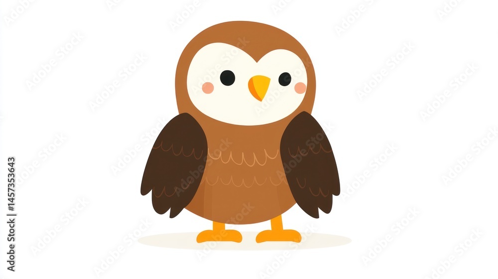 Naklejka premium Cute cartoon owl illustration