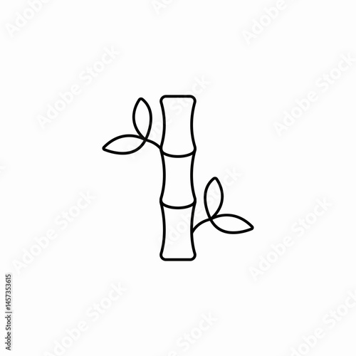 eco friendly material tree bamboo icon sign vector