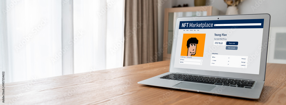 NFT marketplace provide modish sale channel for digital artist to sell their works online on the internet network NFT marketplace provide modish sale channel for digital artist to sell their works online on the internet network
