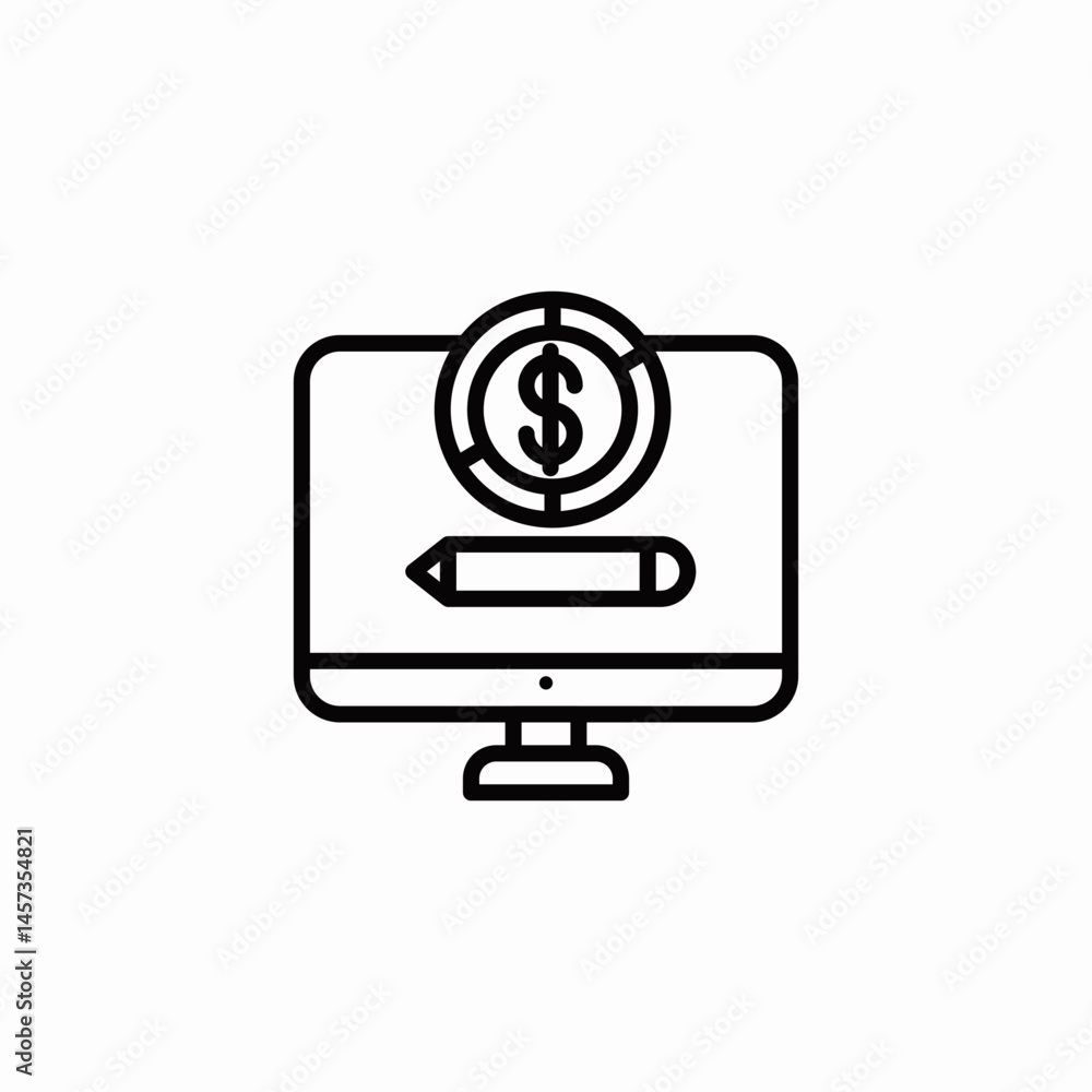 finance content editing icon sign vector finance content editing icon sign vector