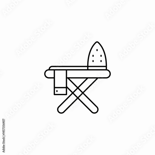 iron table icon sign vector