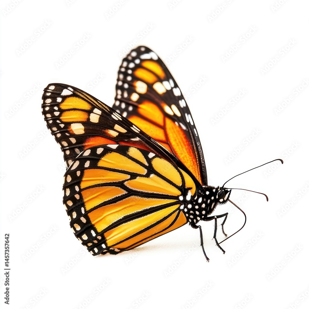 Fototapeta premium Danaus plexippus butterfly invertebrate monarch animal.