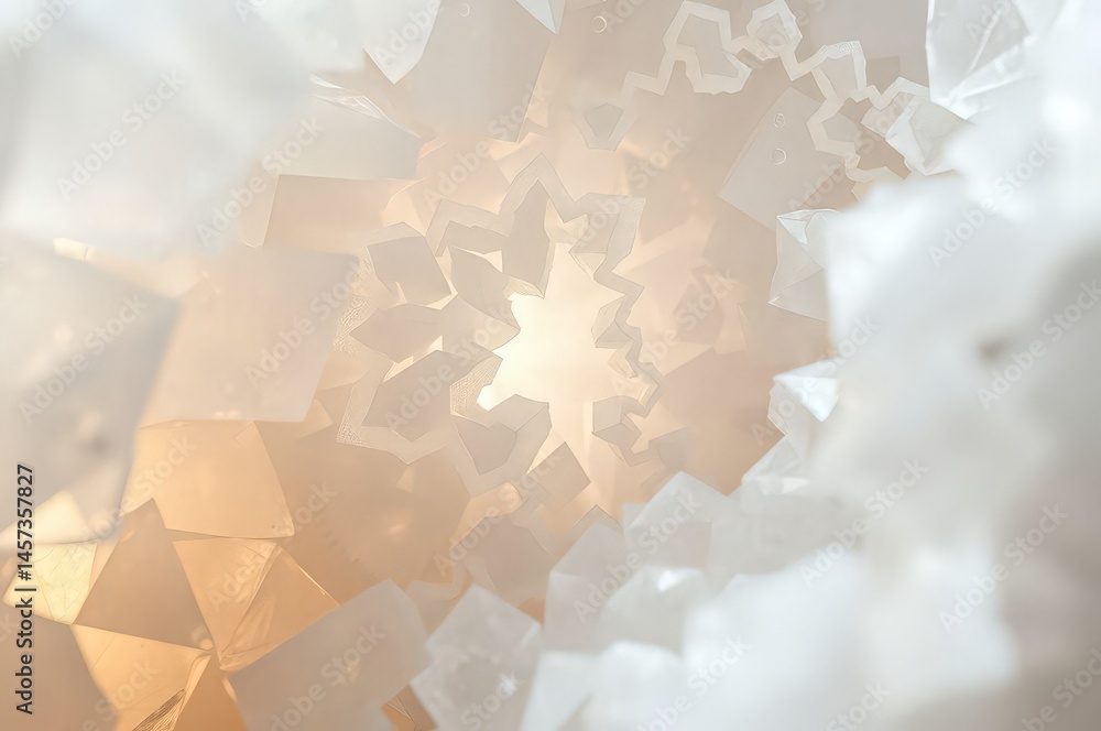 Close-Up of White Quartz Crystal