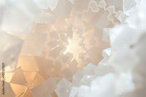 Obraz na płótnie Close-Up of White Quartz Crystal w salonie
