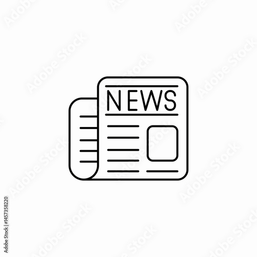 news newspaper icon sign vector