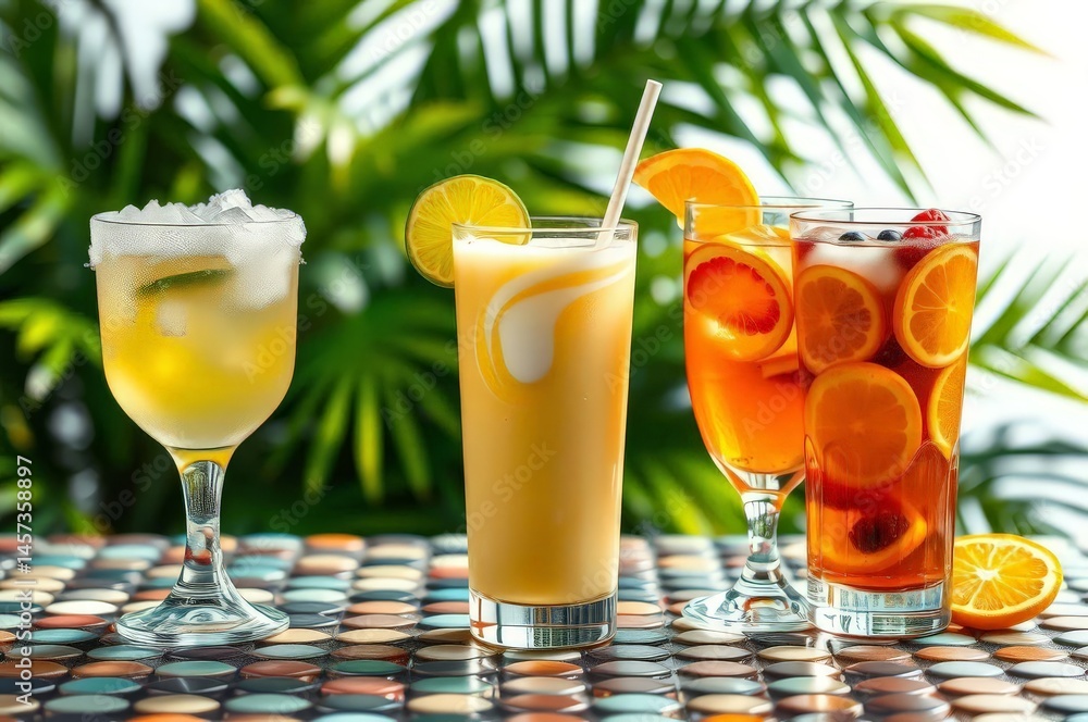 Global Summer Beverages Close-Up