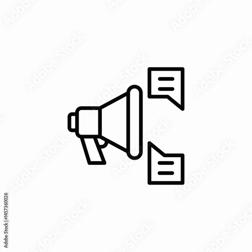 public announcement speech icon sign vector