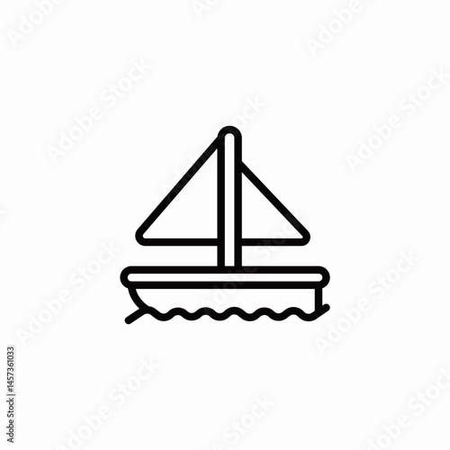 ship sail sailing icon sign vector