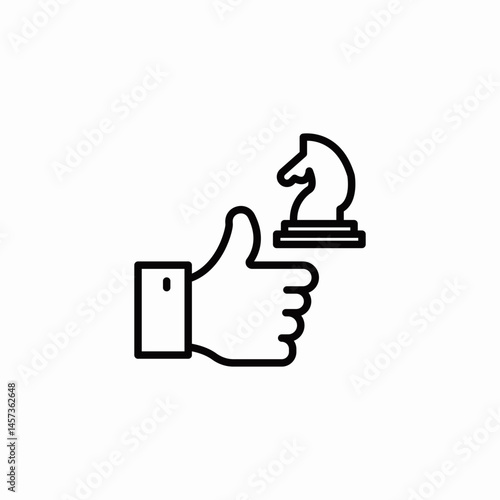 strategic decision approval icon sign vector