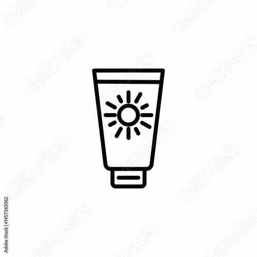 sunscreen protection sun icon sign vector